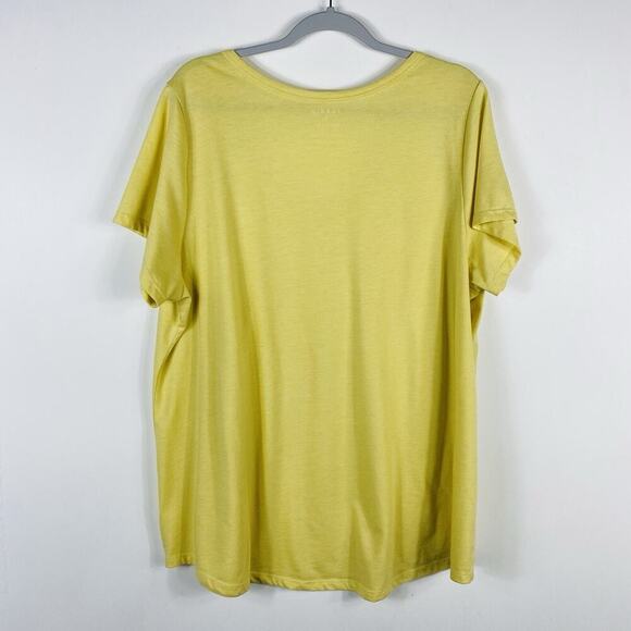 Torrid Plus Size 3X Girlfriend Signature Jersey V-Neck Tee Top Yellow - Picture 4 of 6